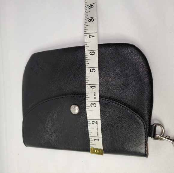 PATRICIA NASH Black Leather BELT BAG With Carry Wrist Strap Excellent Condition - Picture 5 of 16